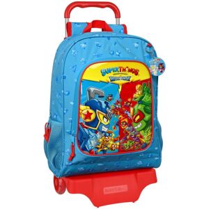 School Rucksack with Wheels SuperThings Rescue force 32 x 42 x 14 cm Blue removable trolley