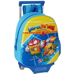 3D School Bag with Wheels SuperThings Light Blue