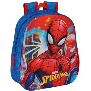 3D School Bag Spider-Man Red Navy Blue 27 x 33 x 10 cm