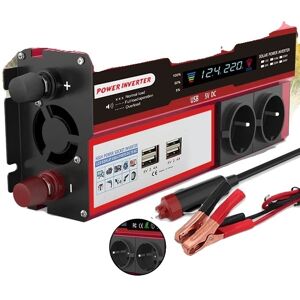 SupplySwap Strøm Inverter, 4000W Output, 4 USB EU Stik Opladning, 12V 4000W(EU)