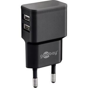 Goobay USB dobbelt oplader (12 W) sort