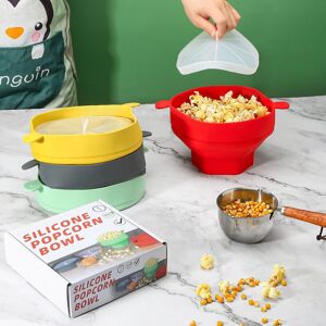 Tbutik popcorn skål silikone mikro skål til popcorn sammenklappelig