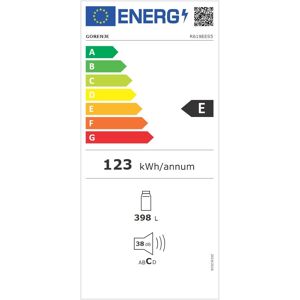 Gorenje R619EES5   Refrigerator   Energy efficiency class E   Larder   Height 185 cm   38 dB   Stainless steel