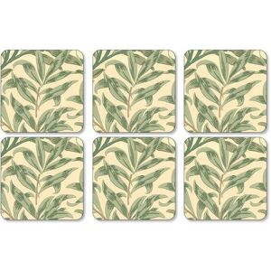 Willow Bough Green Coasters, 6-pack - Morris & Co