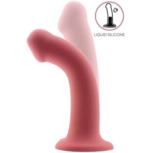 Action Bouncy Liquid Silicone Flexible Dildo Burgundy 18cm Dildo