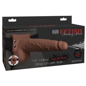 Fetish Fantasy Series Dildo 7.5´´ Hollow Squirting Strap-on With Balls