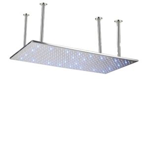 SupplySwap Brusehoved, LED-lys, Stort regnfald, Nikkel med LED