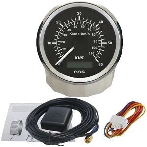 SupplySwap Marine Båd GPS Speedometer, Vandtæt, 0-60 Knob Display, GPS Antenne, Baggrundsbelyst Display, 30knob-WS