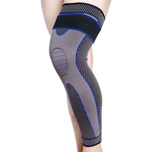 Shoppo Marte Nylon Knitted Riding Sports Extended Knee Pads, Size: L(Blue Pressurized)