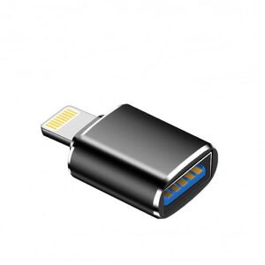 NÖRDIC USB3.0 OTG til Lightning Adapter (Ikke-MFI'er) sort støtte til iOS tilslutte USB-enheder til iPhone og iPad