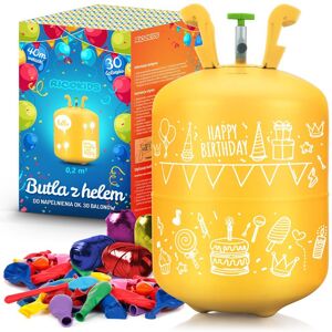 Ricokids Helium cylinder 0,20 m3 med balloner og bånd