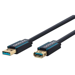 ClickTronic Förlängningskabel USB-A Premiumkabel   USB A hane  USB A hona   3,0 m   5 Gbit/s