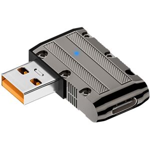 Shoppo Marte 120W USB 3.1 Gen2 to Type-C 10Gbps Mechanical Adapter, Style:Side Bend