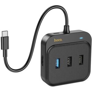 hoco HB36 5 in 1 HDTV+USB3.0+USB2.0x2+PD100W Converter, Cable Length: 0.2m(Black)