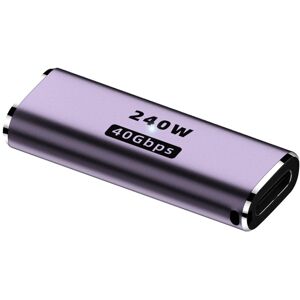 Shoppo Marte 240W USB-C/Type-C Female to USB-C/Type-C Female 40Gbps Straight Adapter with Light