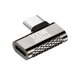 Shoppo Marte 100W Type-C Male to Type-C Female 20Gbps Zinc Alloy Adapter, Style:Side Bend