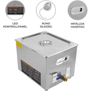 Monster Shop Digital Ultrasonic Cleaner Professionel kommerciel rustfrit stål Ultra Sonic Baderengøringsmaskine 1-30 min timer 0-80°C 240V 40kHz Smykker Metal