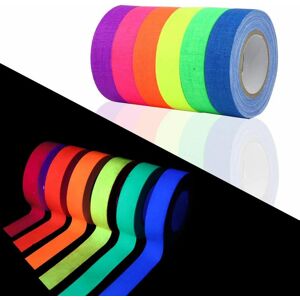 Generic 6-Pack - UV Neon Självlysande Tejp Glow in the Dark - 1,5cm x 5m