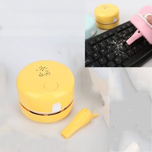 My Store Håndholdt skrivebordsstøvsuger Mini tastatur viskelæder til studerende Fejemaskine til stationære maskiner (primulagul)