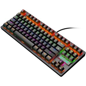 ZIYOULANG K2 87 Keys Office Laptop Punk Glowing Mechanical Wired Keyboard, Cable Length: 1.5m, Color: Black