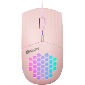 MKESPN SXS-838 Type-C Interface RGB Hollow Wired Mouse(Pink)