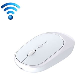 Shoppo Marte M030 4 Keys 1600DPI Laptop Office Mute Mouse, Style: Double Mode (White)