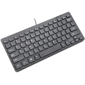 Shoppo Marte K1000 87 Keys Thin Wire Small Keyboard Multimedia Mini Keyboard(Black)