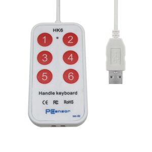 Shoppo Marte HK-6 6 Keys Custom PS Shortcut Keys Medical Ultrasound Acquisition USB Keypad, Cable Length: 2m