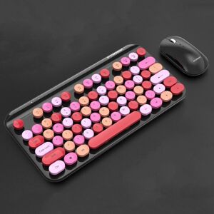 Shoppo Marte FOREV FV-WI8 Mixed Color Portable 2.4G Wireless Keyboard Mouse Set(Red)