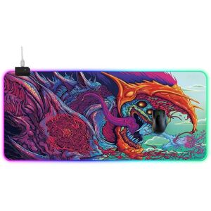 Shoppo Marte Computer Monster Pattern Illuminated Mouse Pad, Size: 90 x 40 x 0.4cm