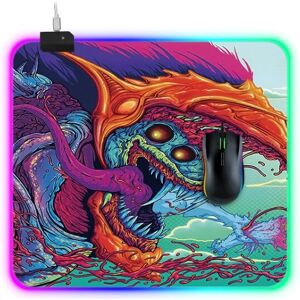 Shoppo Marte Computer Monster Pattern Illuminated Mouse Pad, Size: 45 x 40 x 0.4cm