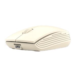 Shoppo Marte 811 3 Keys Laptop Mini Wireless Mouse Portable Optical Mouse, Spec: Battery Version (Beige)