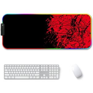 Shoppo Marte 400x900x3mm F-01 Rubber Thermal Transfer RGB Luminous Non-Slip Mouse Pad(Red Fox)