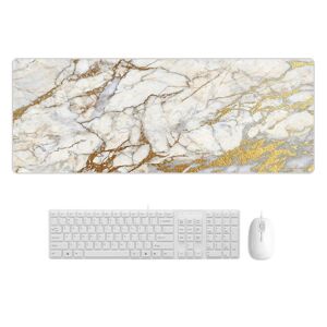 Shoppo Marte 300x800x5mm Marbling Wear-Resistant Rubber Mouse Pad(Exquisite Marble)