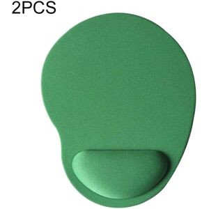 Shoppo Marte 2 PCS Cloth Gel Wrist Rest Mouse Pad(Green)