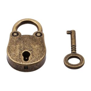 NSF Låse metal gammel vintage stil mini hængelås lille bagage boks nøgle lås bronze farve hjem brug hardware dekorationer