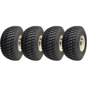 Parnells 15x6,00-6 Grass Lawnmower Wheels Dæk monteret på fælge 20 mm lejer (sæt af 4)