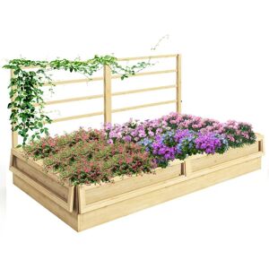 Rootz Living Rootz Højseng - Plantekasse Urteseng - Kolde rammer - Vejrbestandig - 1 espalier - Grantræ - Naturlig - 183 X 98,5 X 95 Cm