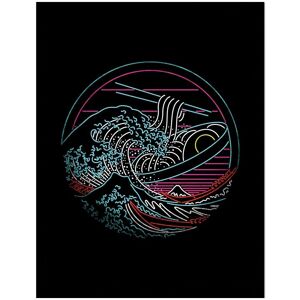 Rocket Man Noodle Wave Framed Poster