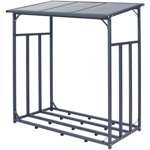 ECD-Germany ML-Design metal ildkolde hylde antracit xxl 185 x 70 x 185 cm, brænde catcher udendørs, haven pejs træstation 2,3 m³, træ line stabling hjælpemiddel