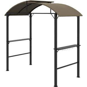 Rootz Living Rootz BBQ Gazebo - 2 sidehylder - Grillpavilloner - BBQ Pavillon - Kroge - Stålramme - Polyester - Khaki - 1,1 x 2,3 m