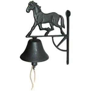 Highlands Beautiful bell with a horse motif in cast iron, black