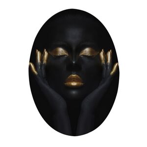 ART Kunst til hjemmet - Lærred Oval - Lady Black/Gold - 50x70cm