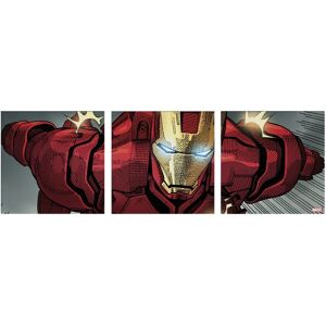 Disney - Lærredssæt med 3 - Marvel Comics - Iron Man Classic - 3x 30x30 cm