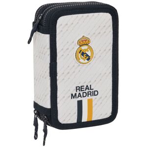 Tredobbelt Penalhus Real Madrid C.F. Hvid 12.5 x 19.5 x 5.5 cm (36 Dele)