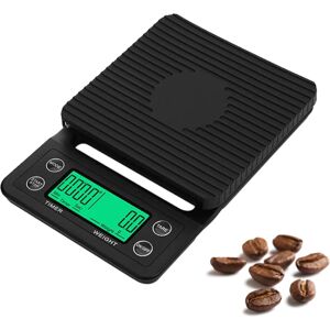 Shoppo Marte Hand Punch Coffee Scales Timing Electronic Timer Scale Kitchen Scales, Model:5kg/0.1g(Black)