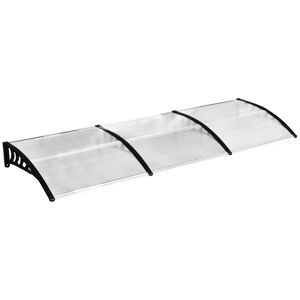 Rootz Living Rootz Canopy - Sol- og regnbeskyttelse - Markise til døre - Inklusiv vægbeslag - Polycarbonat - Aluminiumslegering - Hvid - 295x90 cm