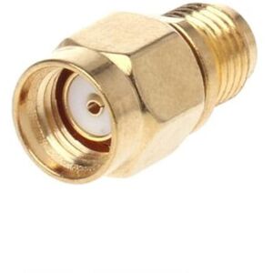 My Store Straight Gold Plated RP-SMA Male to SMA Female Adapter