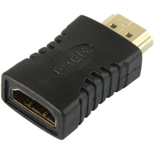 Shoppo Marte Gold Plated HDMI 19 Pin Male to Female Adapter(Black)