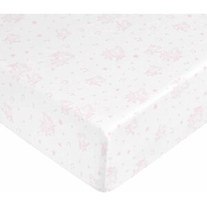 Fitted bottom sheet Peppa Pig White Pink 105 x 200 cm